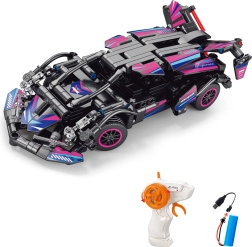 Roosa kaugjuhitava RC-auto ehituskomplekt 19 cm – 323 detaili