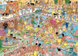 Puzzle JUMBO Jan van Haasteren - Veidi teistsugune wellness 1000 tükki