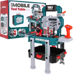 Laste tööpink 2‑ühes – kohver ja stend – Sinine