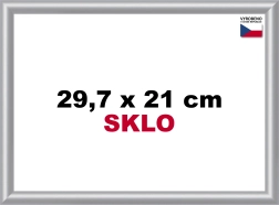 Hõbedane plastraam A4 formaadile