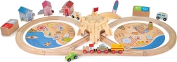 Puidust rongirada BIGJIGS RAIL Ranniku koristus, 70 osa