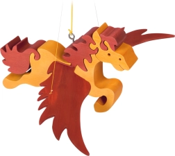 Fauna wooden flying horse for hanging