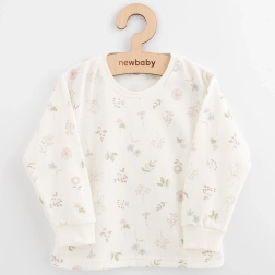 Laste puuvillane pikkade varrukatega särk New Baby Kindergarten lillekesed