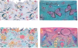 Plastic document folder with snap 35 × 25 cm – mixed designs