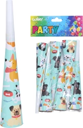Party blowouts with dog motif 20 cm (6 pcs)