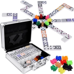 Domino ja Mexican Train komplekt metallkohvris