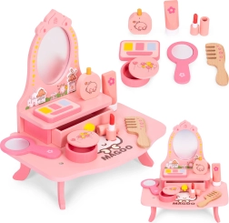 Wooden vanity table for children with mirror and drawer, 7 accessories ECOTOYS