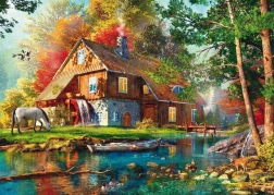 Puzzle Watermill in Autumn 1000 pieces SCHMIDT