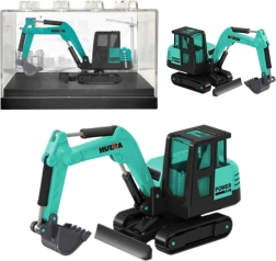 Collector’s model of a tracked excavator Huina green 1:80