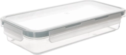 Low plastic food storage box with lid and gasket 400 ml