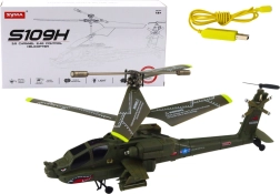 RC helikopter Apache SYMA S109H khaki