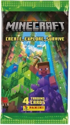 Panini Minecrafti kogumiskaardid 3. seeria (Create, Explore, Survive) – boostripakk 4 kaardiga