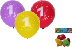 30 cm õhupallid numbriga 1 – komplekt 5 tk
