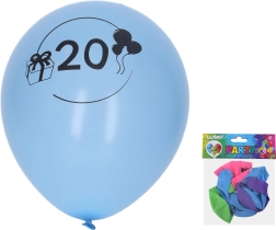 Õhupallid 30 cm numbriga 20 – komplekt 5 tk
