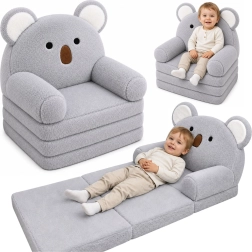 Kokkupandav laste tugitool 2in1 Koala, hall