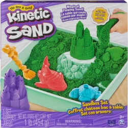 Kinetic Sand – roheline lauapealne liivakomplekt alusega