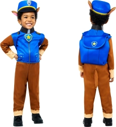 Lastekostüüm CHASE sarjast PAW PATROL karnevaliks 93–99 cm (2–3 aastat)