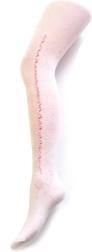 Children's cotton jacquard tights NEW BABY white with butterfly 116–122