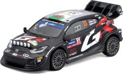 Metallist mudel Bburago 1:43 Toyota GR Yaris Rally1 Hybrid nr 33 Evans kinkekarbis
