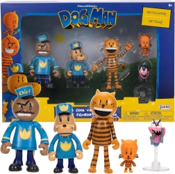 DOG MAN figuuride komplekt – 5 kollektsioneeritavat tegelast 3–8 cm