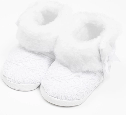 Imikute talvised pitsilised saapakesed New Baby, valged, 0–3 kuud