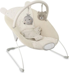 Vibrating bouncer with melodies MoMi Glossy – beige