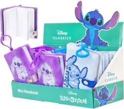 Mini märkmik DISNEY Lilo & Stitch plüüsise pinnaga ja ripatsiga