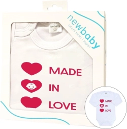 Baby bodysuit New Baby MADE IN LOVE, short sleeves