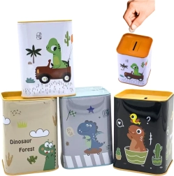 Metallist dinosaurusega rahakassa autos 11 × 8 cm