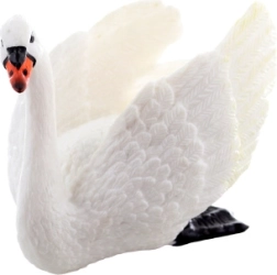 Plastic swan figurine 8 cm