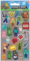 Minecraft Stickers Gray 25 pcs