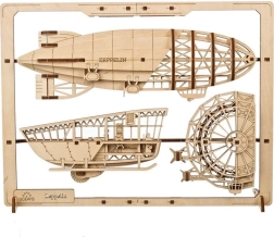 Ugears 3D Puzzle Zeppelin 2.5D – Wooden Mechanical Model, 49 Pieces