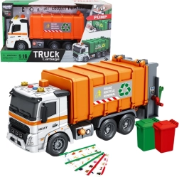 Interaktiivne prügiauto Woopie heli- ja valgusefektidega mõõtkavas 1:16