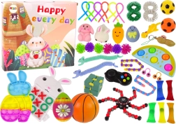 Lihavõttesett fidget-mänguasju Pop It ja squishy – 42 tk