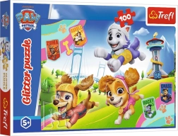 Sädelev 100-osaline PAW PATROL pusle – helendavad kutsud Trefl