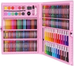 Kunstikomplekt kohvris 168 tk – roosa