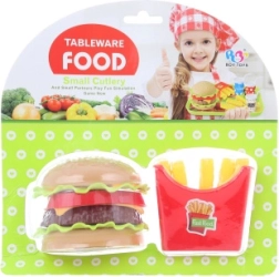Plastist hamburger ja friikartulid lastele