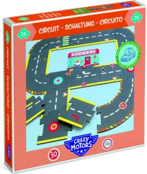 Hiiglaslik võidusõiduraja puzzle CRAZY MOTORS, 26 tükki