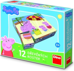Dino wooden picture blocks Peppa Pig – 12 blocks