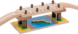 Wooden safari bridge with crocodile Bigjigs Rail