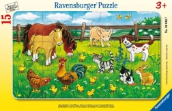 Puzzle with Domestic Animals 15 Pieces
