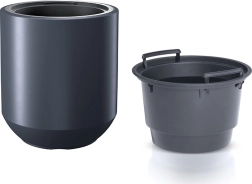 Lillepott sisuga HEOS, antratsiit, läbimõõt 39 cm