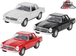 Die-cast model MERCEDES-BENZ 230 SL 1963 Welly 1:34–39 with opening doors and pull-back drive