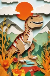 Puzzle Paper Art: Dinosaur 160 pieces