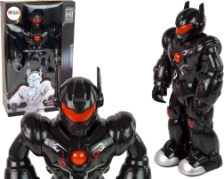 Interaktiivne must robot tulede ja helidega