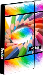 A5 vihikukarp Pastellpliiatsid kummipaelaga