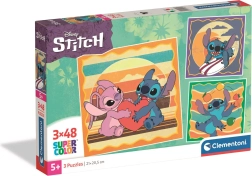 Clementoni pusle Stitch: sõbralik tulnukas 3×48 tükki