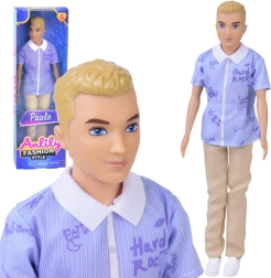 Anlily nukk poiss blond särgis ja heledates pükstes