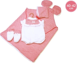Llorens riietus nukule New Born 40–42 cm, 3-osaline komplekt kõrvakestega alusmatiga