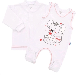 Väikelaste komplekt New Baby Mouse valge 80 (9–12 kuud)